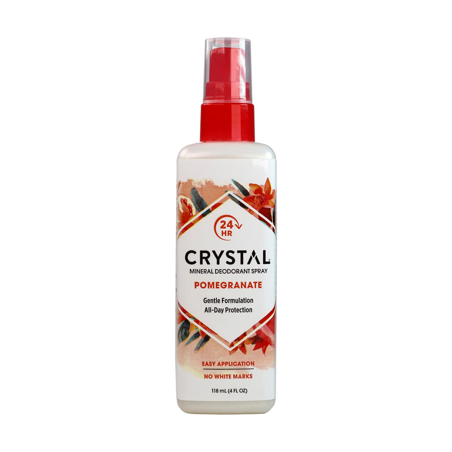 Crystal Body Deodorant Mineral Deodorant Body Spray Pomegranate 4 oz AD