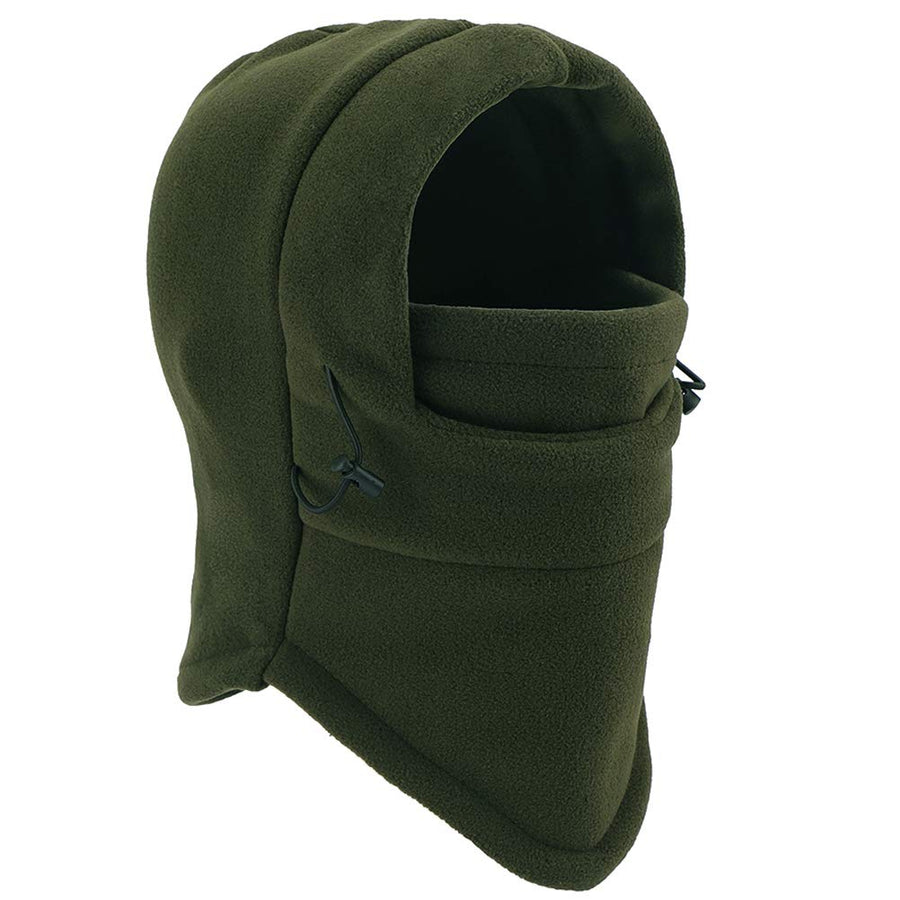 Kids Winter Hats Balaclava Ski Mask Windproof Warm Adjustable with Fleece Lining Hat for Boys Girls Army Green