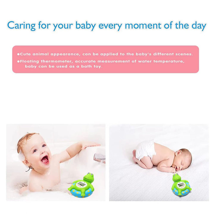 Baby Bath Thermometer with Room Temperature| Fahrenheit and Celsius|Frog Lovely Shape|Kids' Bathroom Safety Products| Bath Toys…