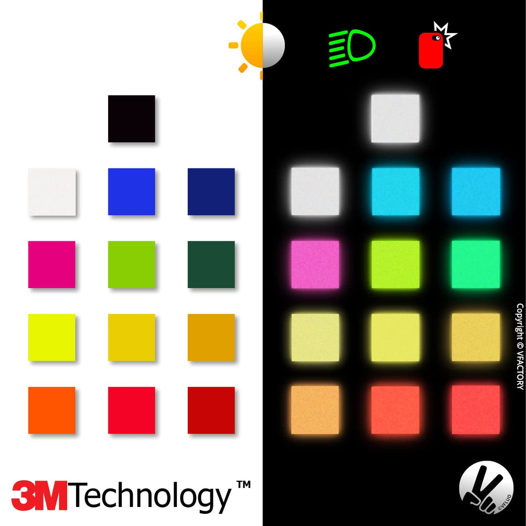 - Reflective Sticker Sheet for Bike, Motorcycle, Scooter, Helmets, Stroller/Multi-use - DIY Adhesive board - 3M Technology - High Visibility - Discreet - Optimised adhesion