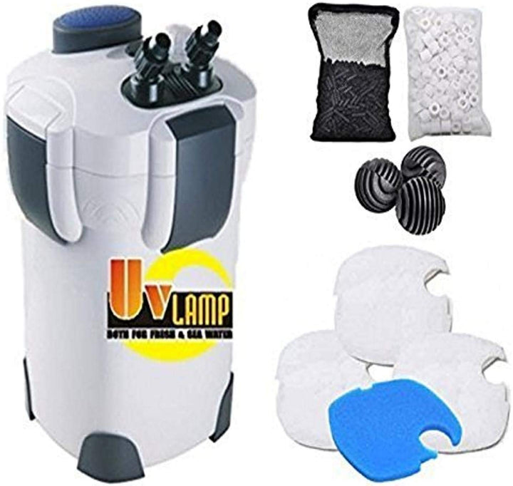 Hw303B 370GPH Pro Canister Filter Kit with 9-watt UV Sterilizer
