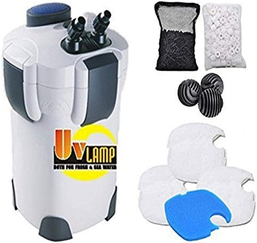 Hw303B 370GPH Pro Canister Filter Kit with 9-watt UV Sterilizer