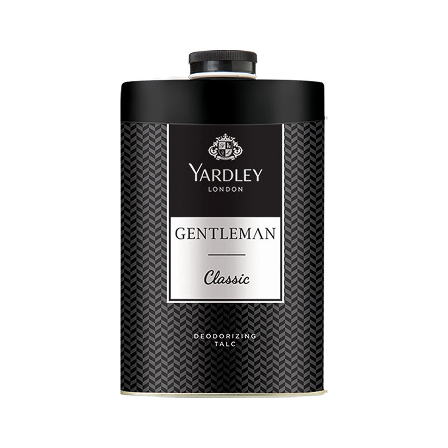 London Gentleman Classic Deodorizing Talc| Fresh Woody Scent| Masculine Fragrance| Deodorizing Body Talc for Men| 250g