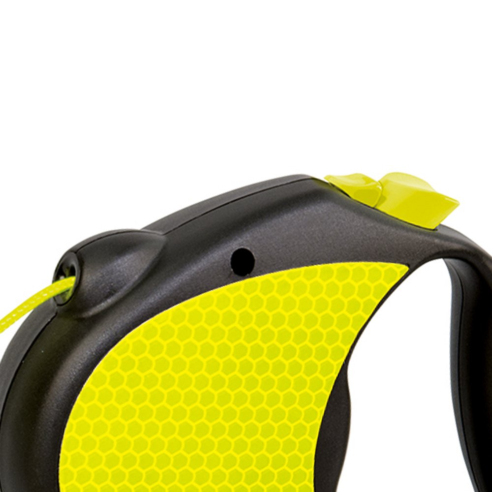 Neon Retractable Dog Leash (Cord) 16 ft, Medium, Black/Neon (PN2.266.S NEO.15)