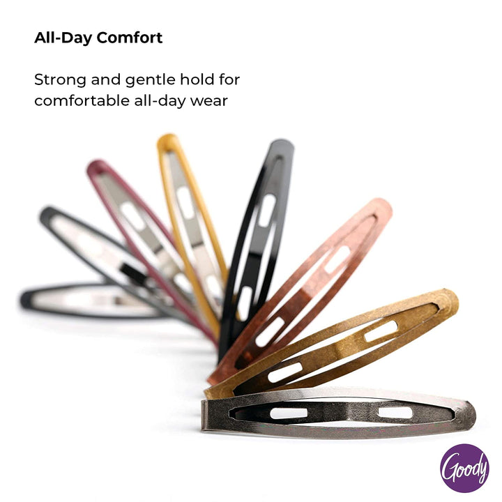 Goody Women's Classics Oval Metal Contour Clip, 8 Count