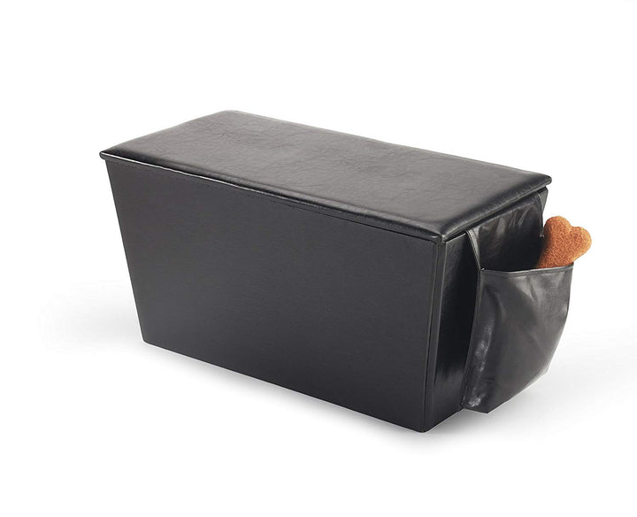 Orthopedic Sturdy Backseat Extender with Storage Black, Large (51 - 100 lbs)