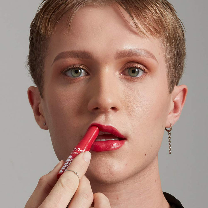Professional Makeup Filler Instinct Plumping Lip Color, Lip Balm, Glossy - Juicy Pout (Cherry Red)