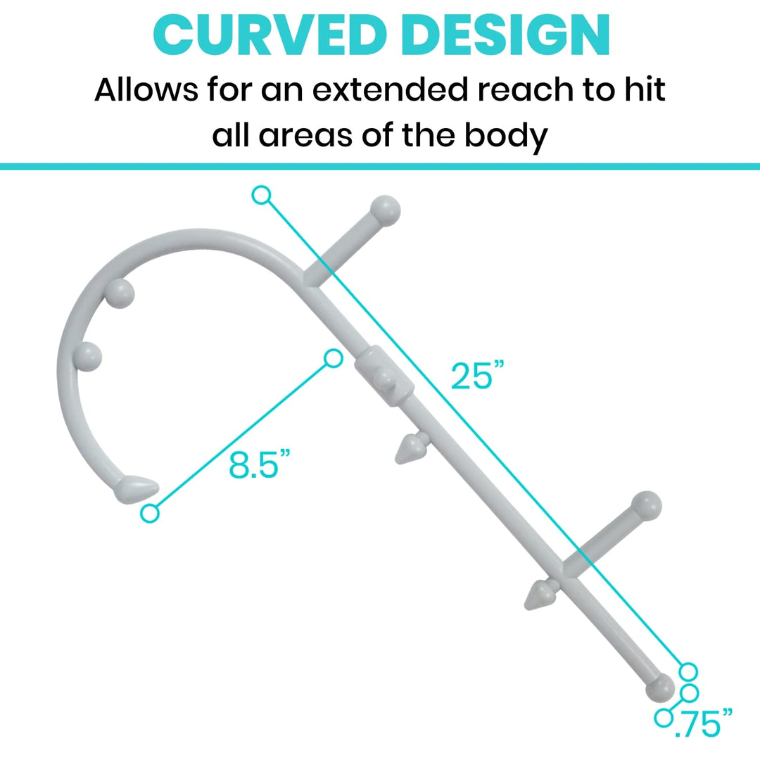 Back and Neck Massager Cane - Trigger Point Massage Tools for Pain Relief and Muscle - Handheld Self Massage Hook Therapy for Neck, Shoulder - Deep Tissue Myofascial Release Aid for Women & Men
