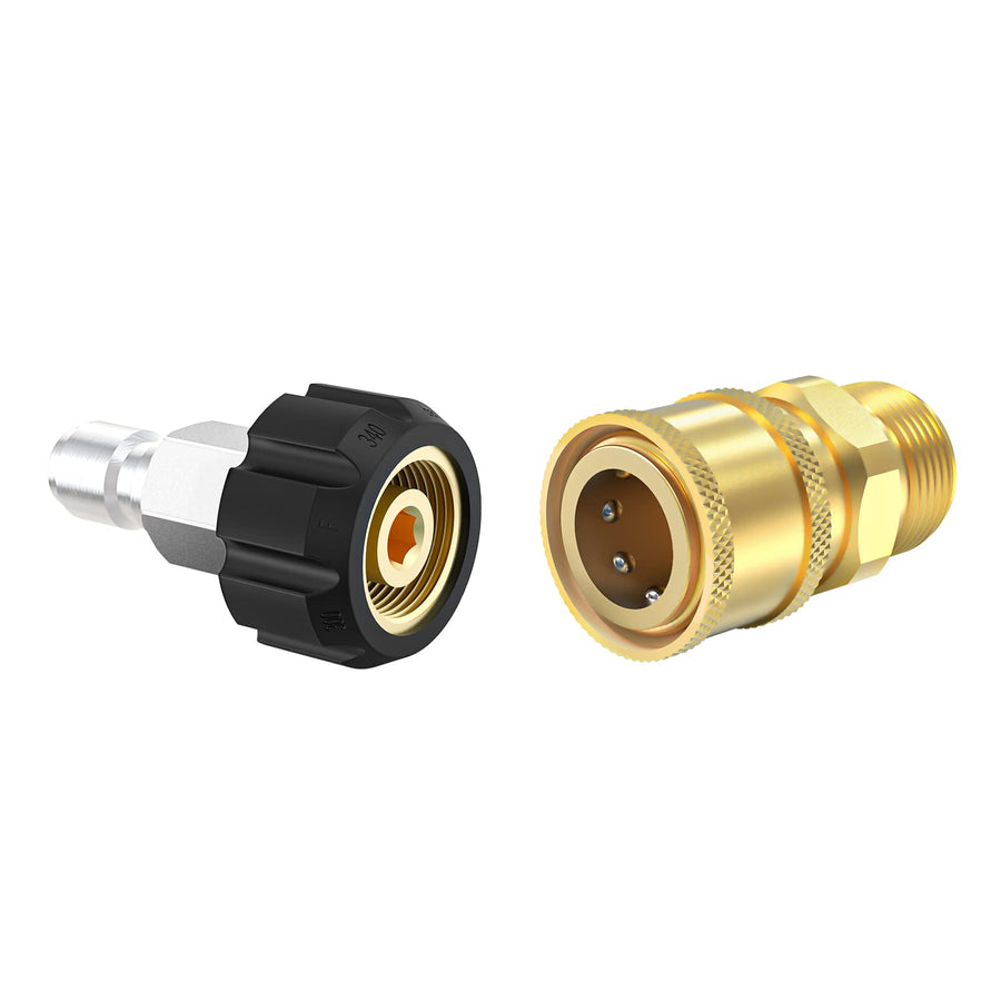 Pressure Washer Adapter Set Quick Connect Kit, M22 14mm Swivel to 3/8'' Quick Connect