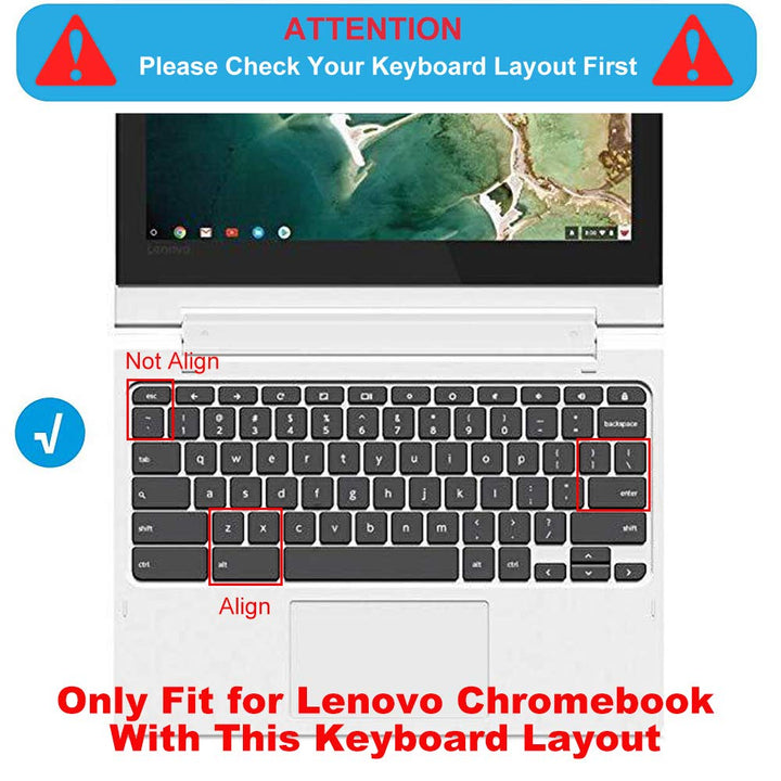 Keyboard Cover Skin for Lenovo Chromebook Flex 3 11 11.6 Laptop |Lenovo Chromebook C330 11.6 |Lenovo Flex 11 Chromebook 11.6 |Lenovo Chromebook N20 N21 N22 N23 100e 300e 500e 11.6, Gradual Pink
