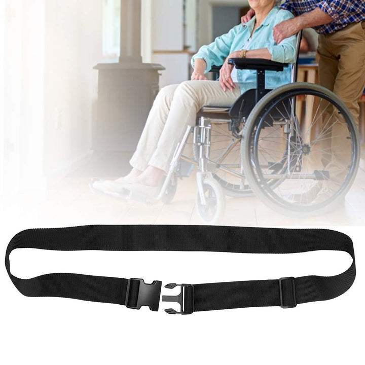 Wheelchair Safety Waist Strap,Adjustable Wheelchair Waist Seat Belt,Wheelchair Safety Harness Belt,Restraints Straps,Wheelchair Seat Anti-Slip Belt,Elderly Patients Wheelchairs Fixing Belt(Black)