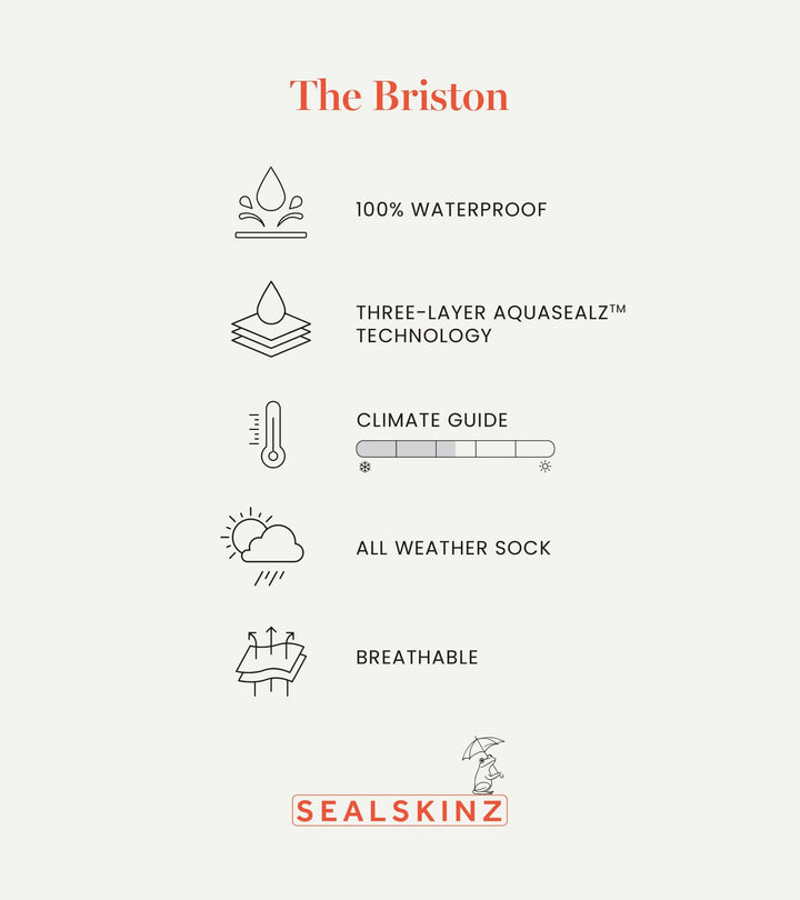 Unisex Waterproof All Weather Mid Length Sock With Hydrostop, Black/Neon Yellow, Large