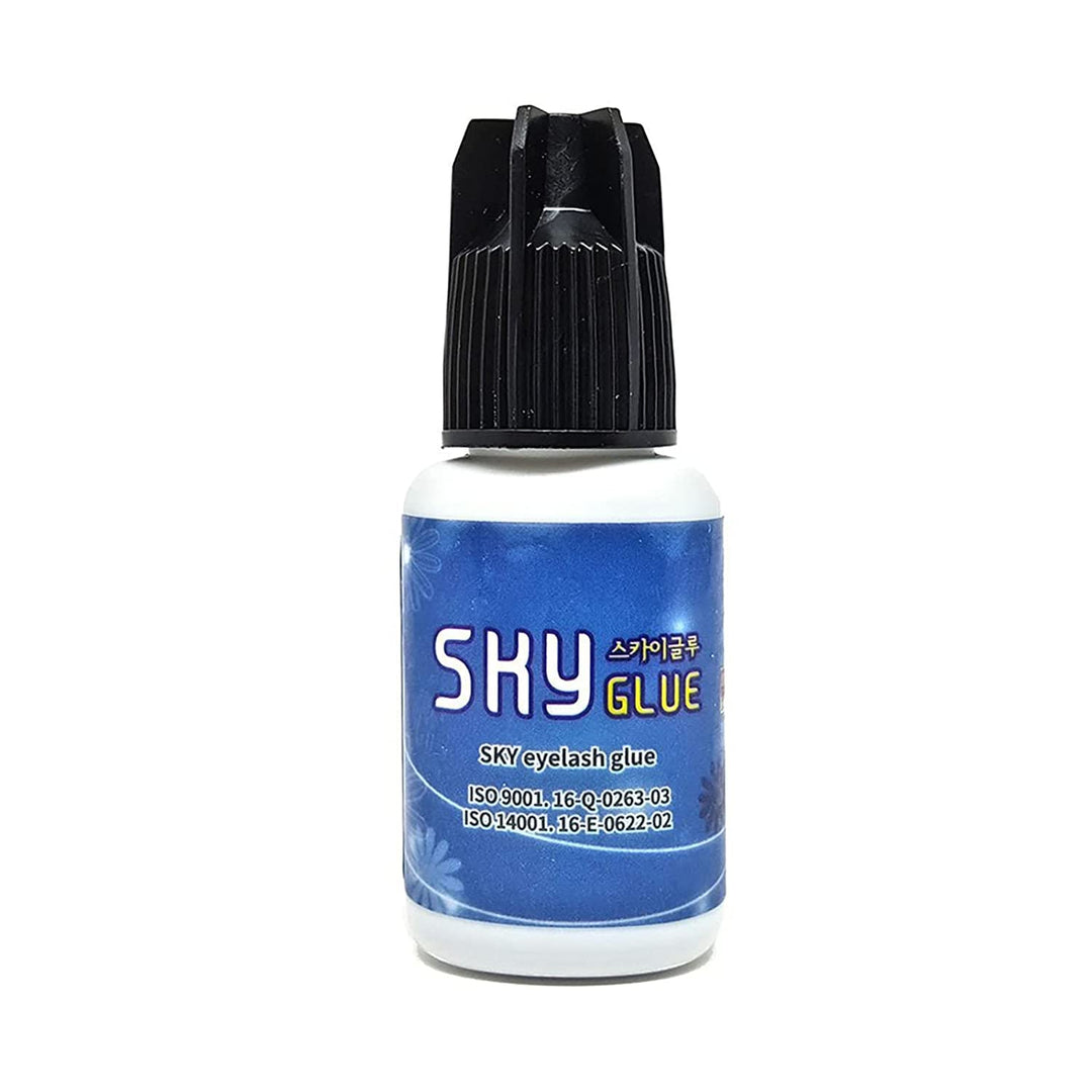 Super Strong SKY D Eyelash Extension Glue 5ml - Professional Black Bonding Adhesive for Long Lasting Semi Permanent Individual Lash Extensions - 3-4s Fast Drying / 4-6 Week Retention
