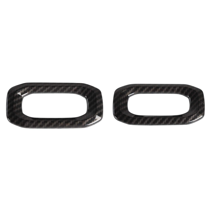 Door Lock Switch Trim Cover Interior Accessories Compatible with Jeep Wrangler 2018-2023 JL JLU Sport Sahara Rubicon & 2020-2023 Gladiator JT, Carbon Fiber Texture Black