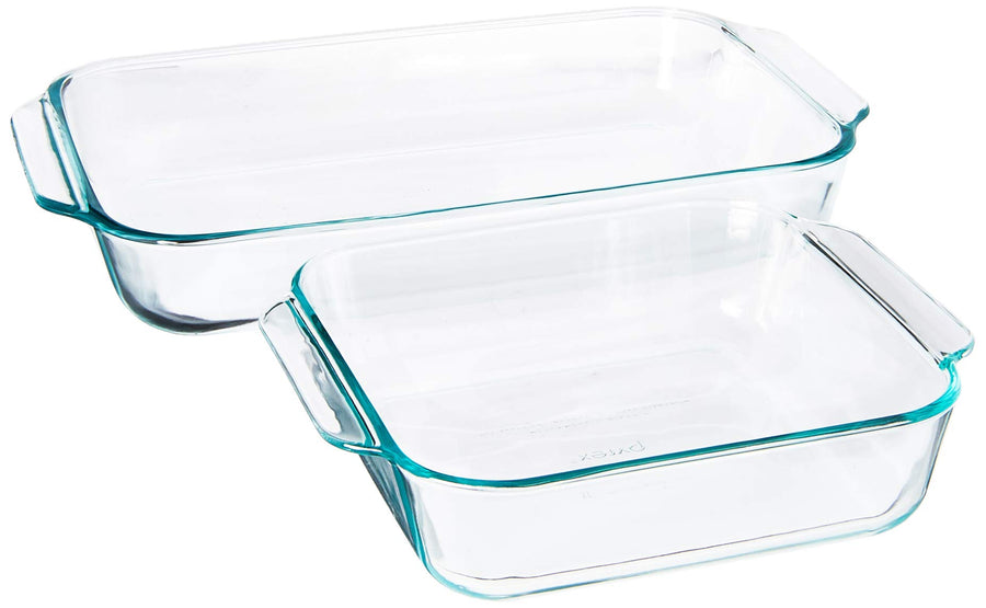 2Piece Basics Value Pack1-Basics 8/2 dish1-Basics 3 Quart Oblong Bake Dish, 2.2, Clear