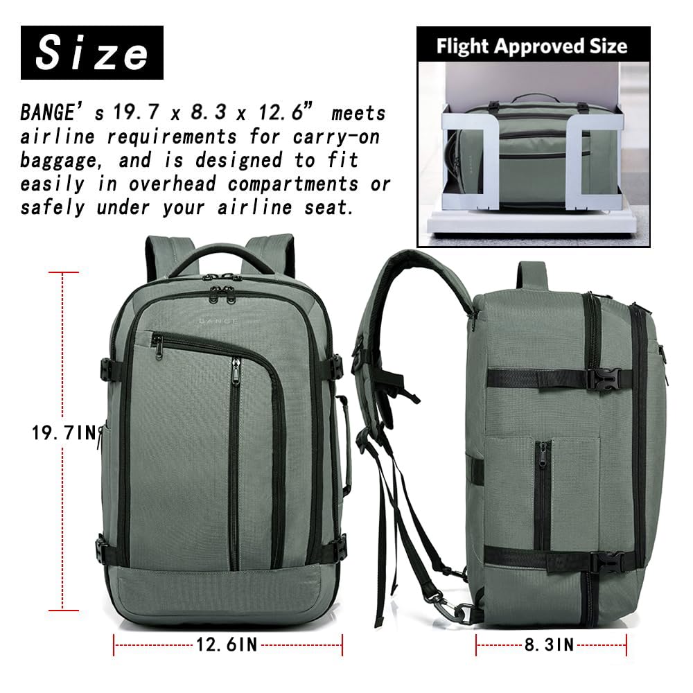 Travel Overnight Backpack,40-Liter FAA Flight Approved Weekender Bag Carry on Backpack…