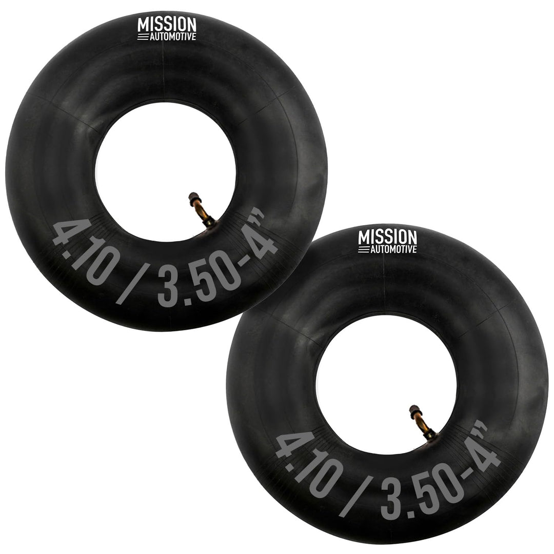 Replacement Tire Inner Tubes - 2 Pack - Fits 4.10/3.50-4 Inch Wheels - Great for Wheelbarrows, Dollies, Lawn Mowers, Yard Trailers and Other Outdoor Equipment