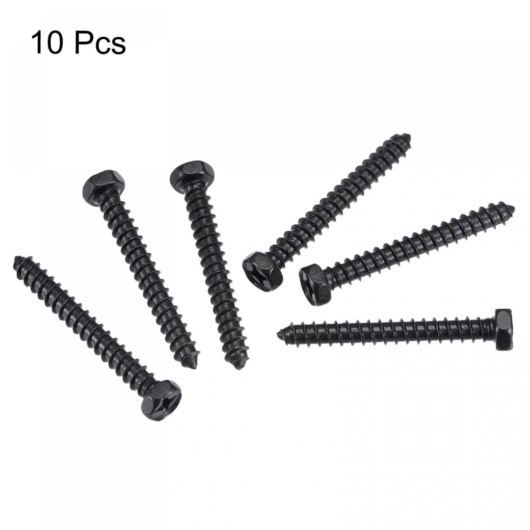 Hex Lag Screws 1/4 x 2 Carbon Steel Phillips Head Half Thread Self-Tapping Bolts for Deck Building or Joining Lumber 10pcs