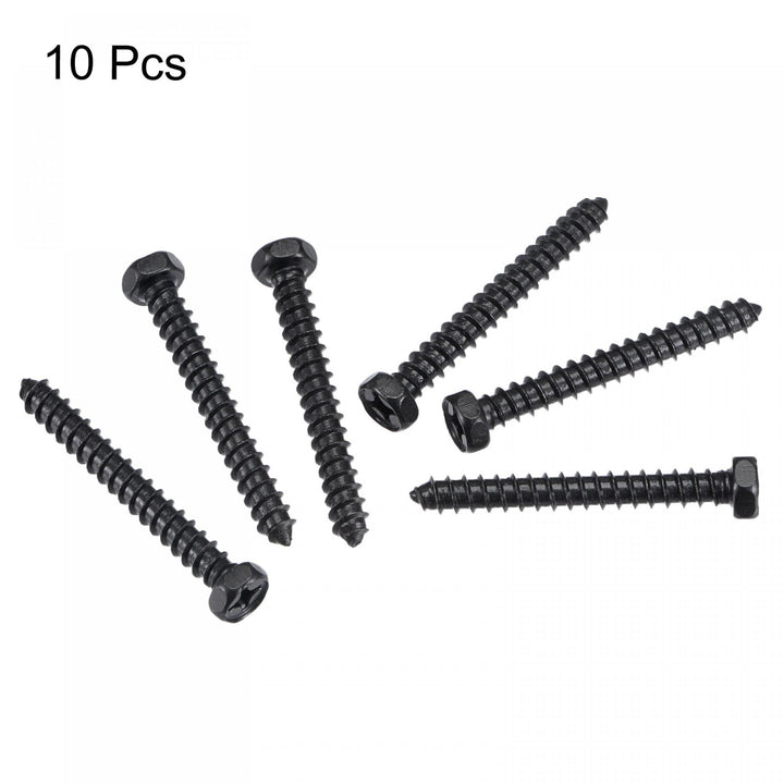 Hex Lag Screws 1/4 x 2 Carbon Steel Phillips Head Half Thread Self-Tapping Bolts for Deck Building or Joining Lumber 10pcs