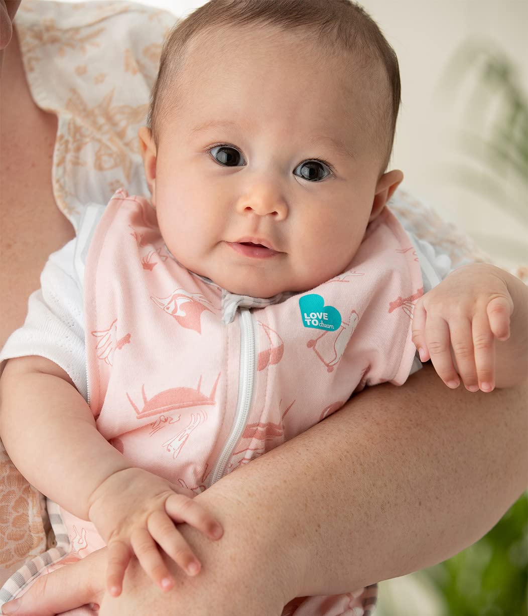 Swaddle Up Transition Swaddle, Patented Zip-Off Wings, Gently Help Baby Transition from Being Swaddled to Arms Free When Showing Signs of Rolling, Lite 0.2 TOG, 19-24 lbs, White