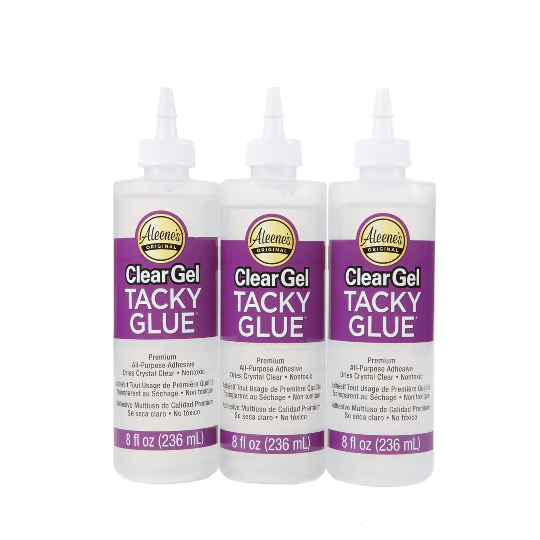 Aleene's Clear Gel Tacky Glue, 8 oz, 8 FL OZ - 3 Pack, 24