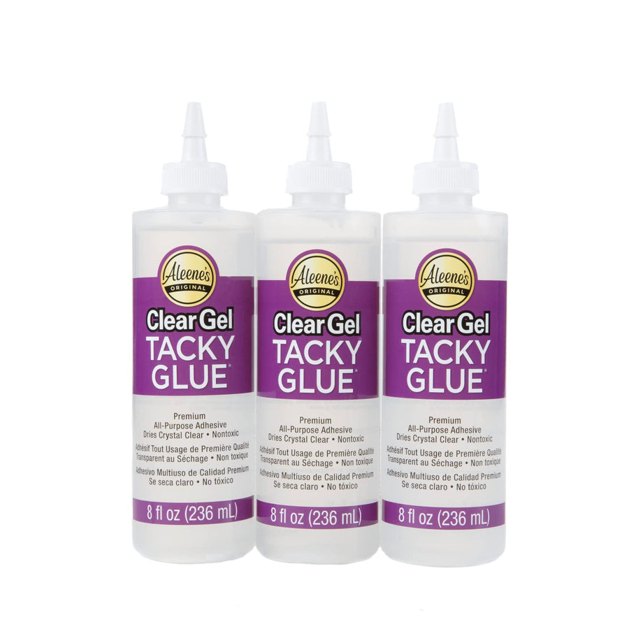 Clear Gel Tacky Glue, 8 oz, 8 FL OZ - 3 Pack, 24