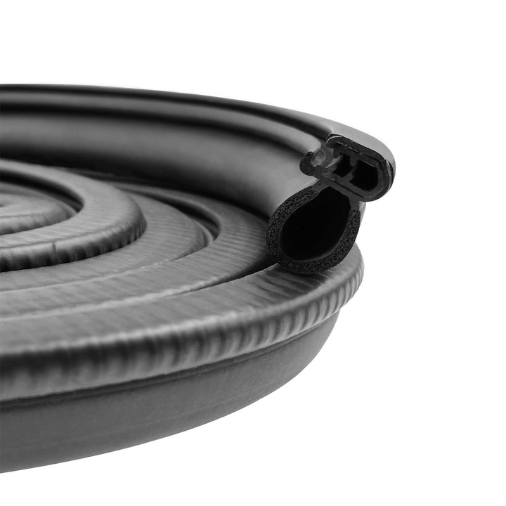 Automotive Weather Stripping Trim Seal Strip with Side Bulb for Cars, Boats, Trucks, RVs and Home Applications - PVC Bulb Trim with EPDM Rubber Seal (20Ft)