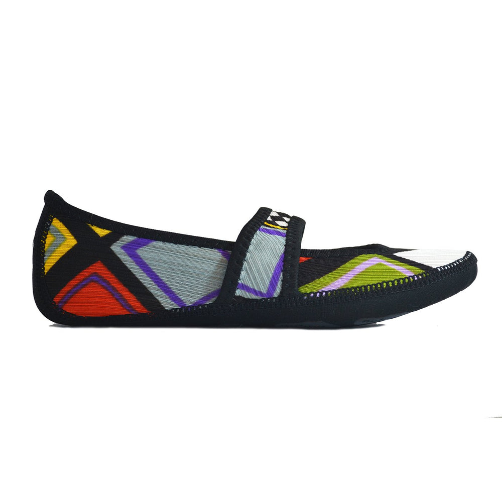 Fuzzies Womens Shoes Betsy Lou, Abstacts Squares, Medium