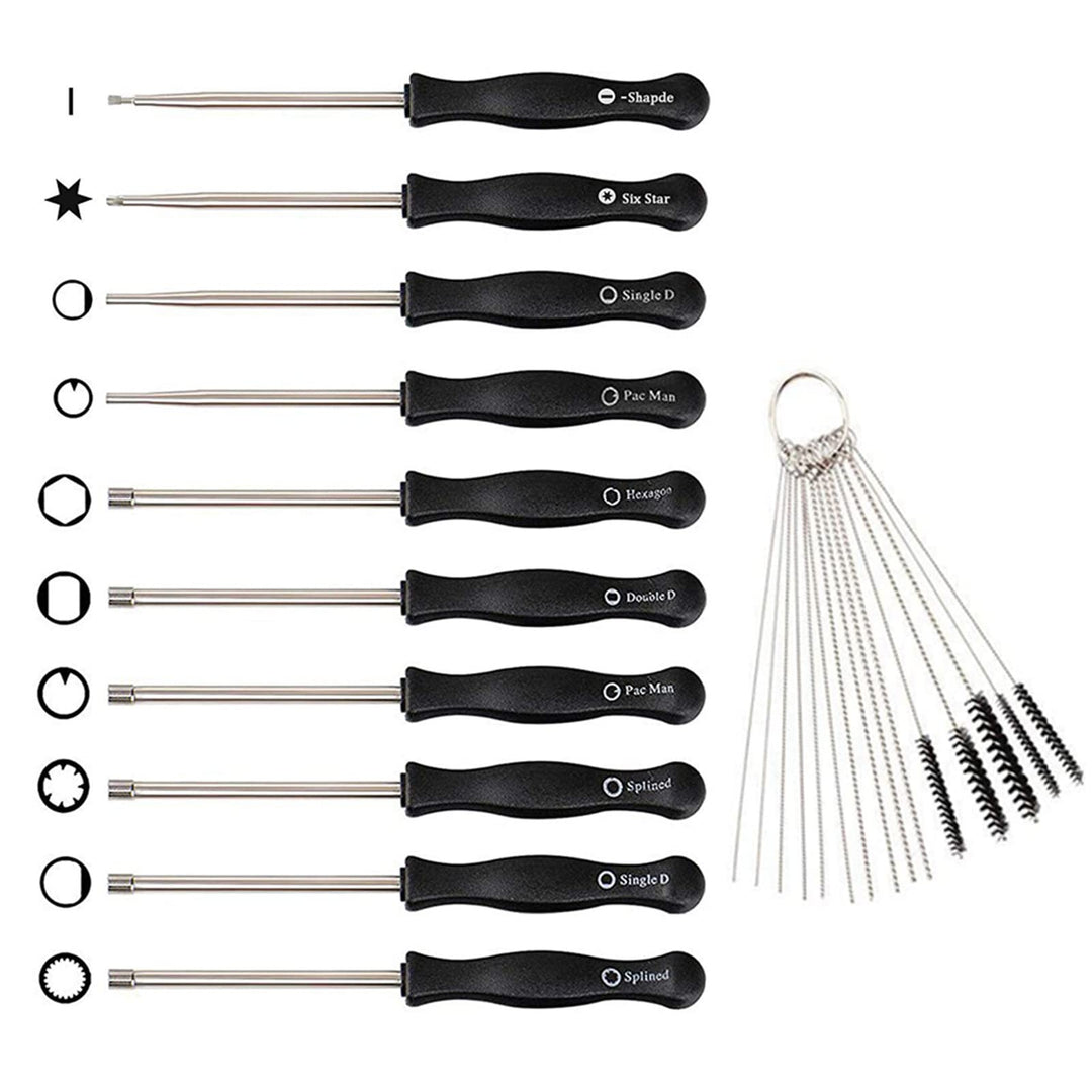 Carburetor Adjustment Screwdriver Tools, Carburetor Adjusting Tool (10pcs) for Common 2 Cycle Carburator Small Engine Carburetor Adjusting Tool with Carburetor Cleaning Brush Needle Kit