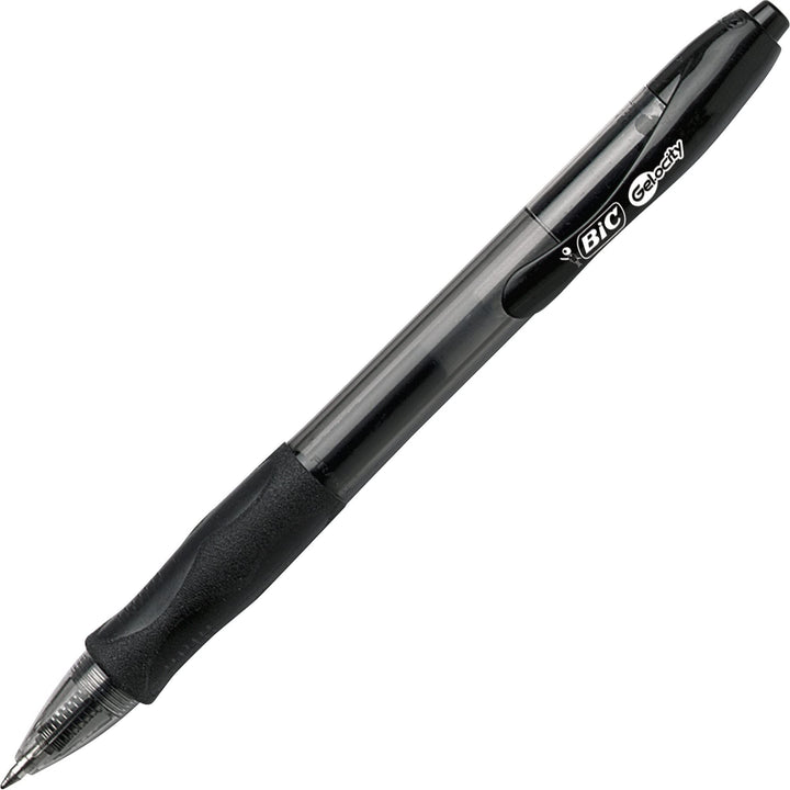 Gelocity Original Black Gel Pens, Medium Point (0.7mm), 24-Count Pack, Retractable Gel Pens With Comfortable Grip