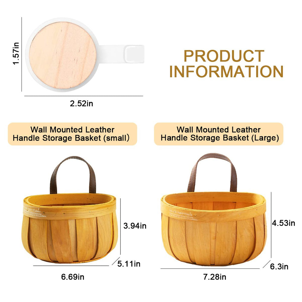 Hanging Basket Handwoven Wood Hanging Wall Basket Vegetable Fruit Storage Keeper for Potato Onion Kitchen Farm House Home Decoration