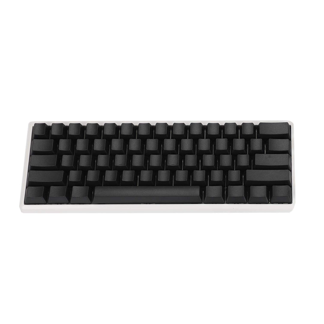 Blank Thick PBT OEM Profile 61 ANSI Keycaps for MX Switches Mechanical Keyboard (Black)(Only Keycap)