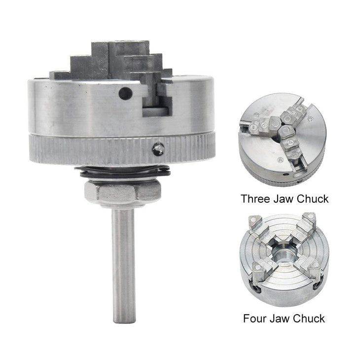 Z011Jaw Lathe Chuck with Connecting Rod, Extension For Mini Lathe Three Four Jaw Chuck Connecting Rod Electric Drill(size:#2)
