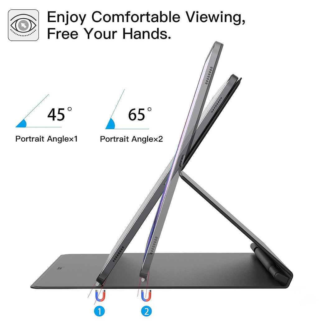 for Samsung Galaxy Tab S7 FE/S8 Plus/S7 Plus 12.4 Inch Case, Magnetic Backing Slim Lightweight Cover with S Pen Holder, Stand Case for 12.4 Samsung Tablet S8+/ S7 FE/ S7+, Black