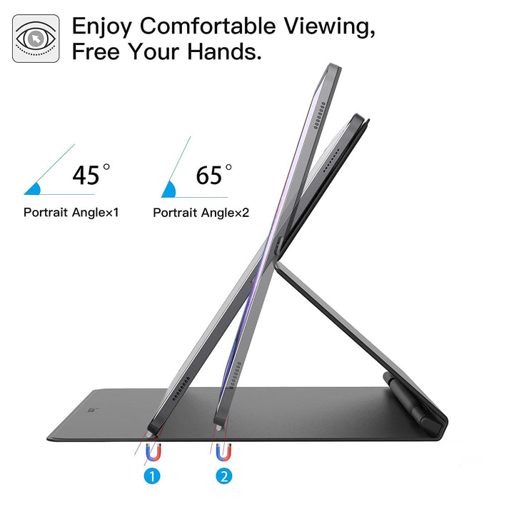 for Samsung Galaxy Tab S7 FE/S8 Plus/S7 Plus 12.4 Inch Case, Magnetic Backing Slim Lightweight Cover with S Pen Holder, Stand Case for 12.4 Samsung Tablet S8+/ S7 FE/ S7+, Black