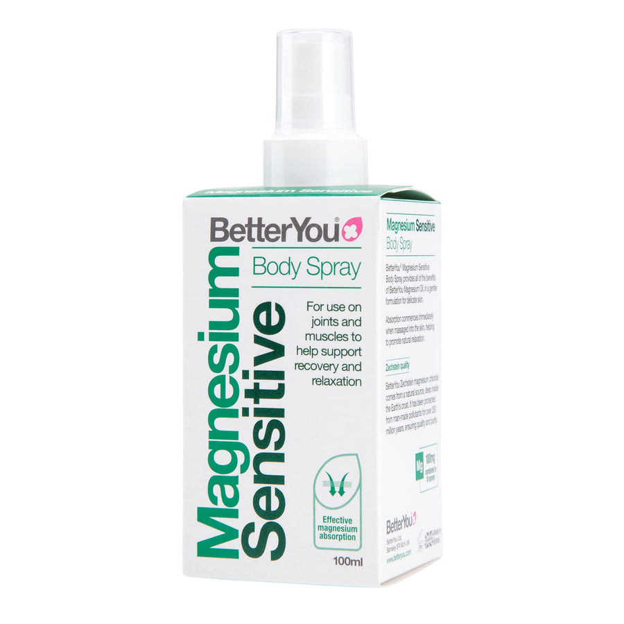 Better You Magnesium Oil Sensitive Original Spray 100ml - for Sensitive Skin by Better You