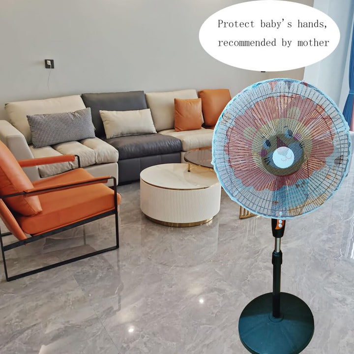 2 Pac Fan Cover For Kids,Fan Safety Protection Cover,Protect Kid Children Baby Finger Net Fan Mesh Cover,Summer Home Fan Safety Dust Cover,Perfect for Parents of Toddlers(17.71-21.65)