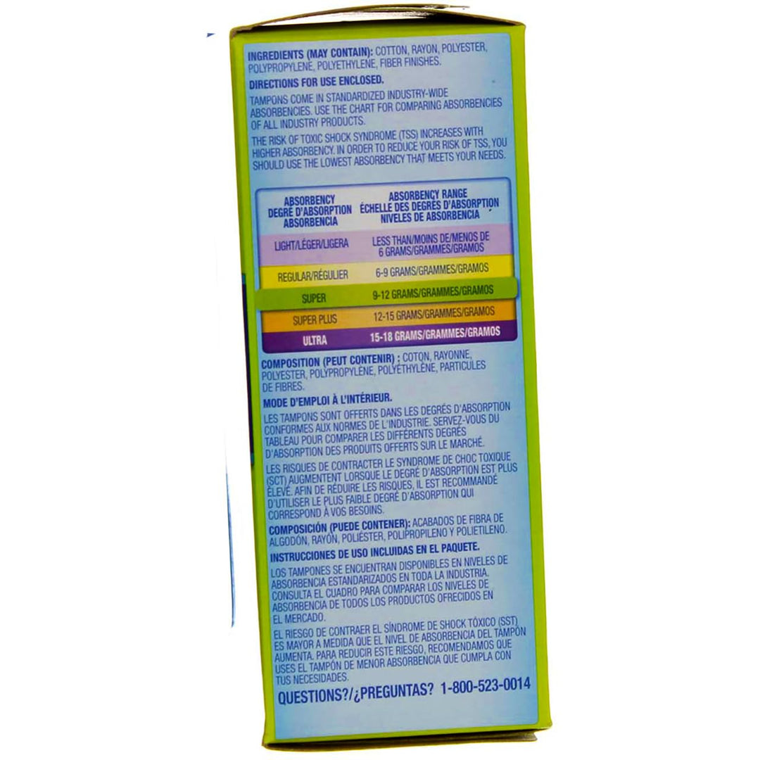 Super Absorbency Tampons with Flushable Applicator 20 ct