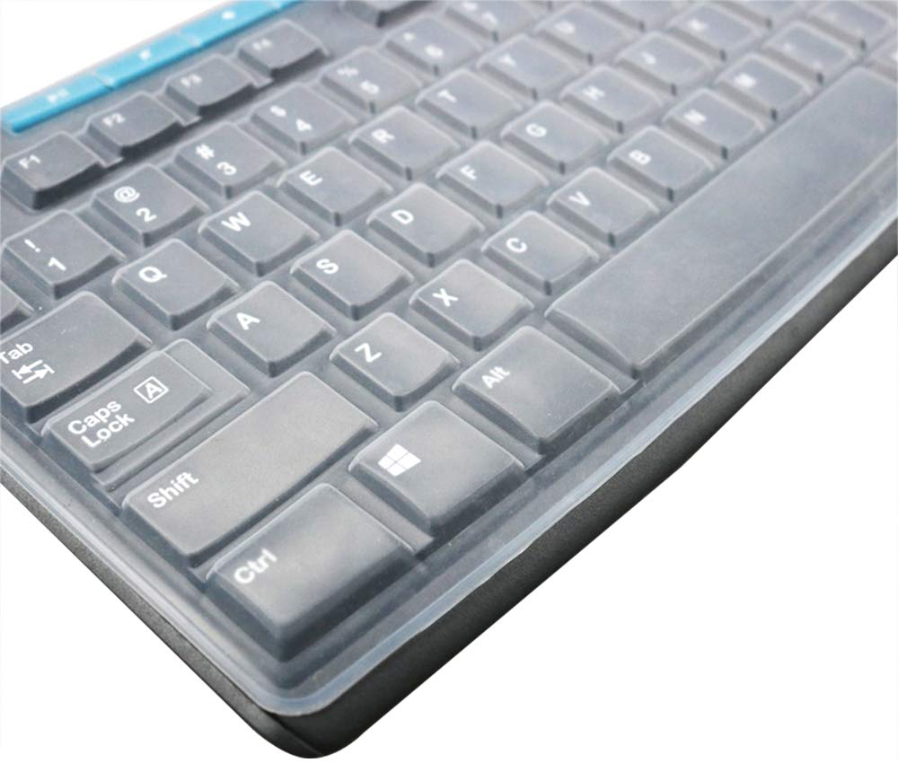Ultra Thin Desktop PC Silicone Clear Keyboard Cover Skin Protector Compatible for Logitech MK270 Wireless Keyboard & Logitech K200 K260 K270 MK200 MK260 Keyboard (NOT for Other Desktop Keyboards)