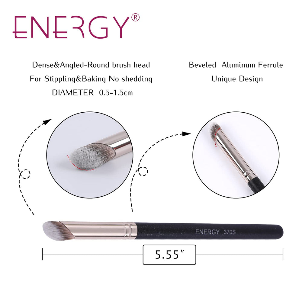 Concealer Brush Set Professional Angle Under Eye Concealer Brushes Flat Top Perfect For Eye Concealer Foundation Blending Liquid Cream or Flawless Powder Cosmetics Buffing Stippling