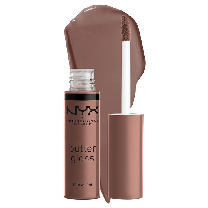 Butter Gloss Brown Sugar, Non-Sticky Lip Gloss - Cinnamon Roll (Grey Brown)