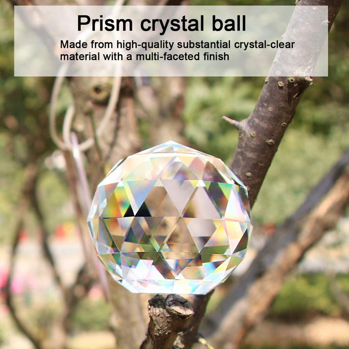 Clear Crystal Ball Prism Window Rainbow Maker Window Prisms Suncatcher for Feng Shui, (60mm /2.4inch)