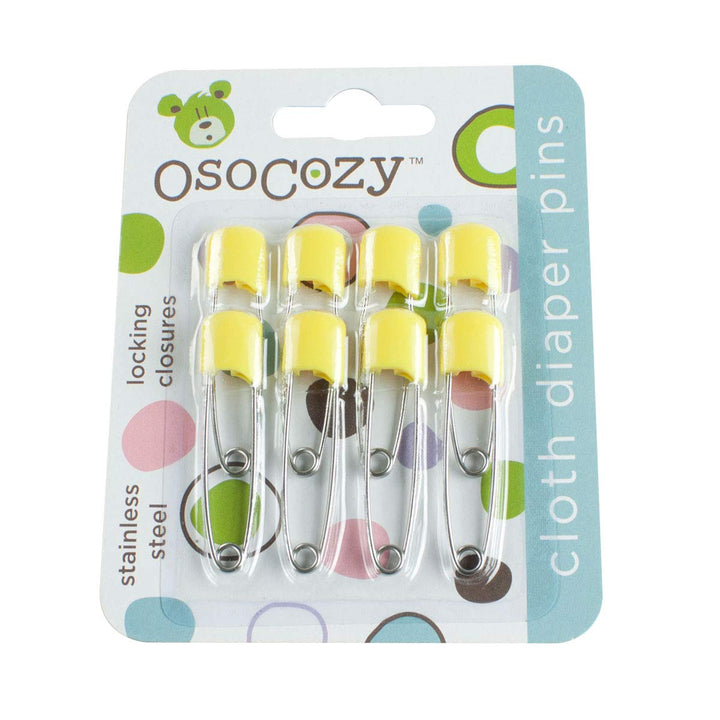 Diaper Pins - {Yellow} - Sturdy, Stainless Steel Diaper Pins with Safe Locking Closures - Use for Special Events, Crafts or Colorful Laundry Pins , 2.875 Inch x 0.25 Inch x 0.5 Inch