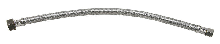 B1F16 Faucet Connector, Braided Stainless Steel - 3/8 Female Compression Thread x 1/2 I.P. Female Straight Thread, 16-Inch Length