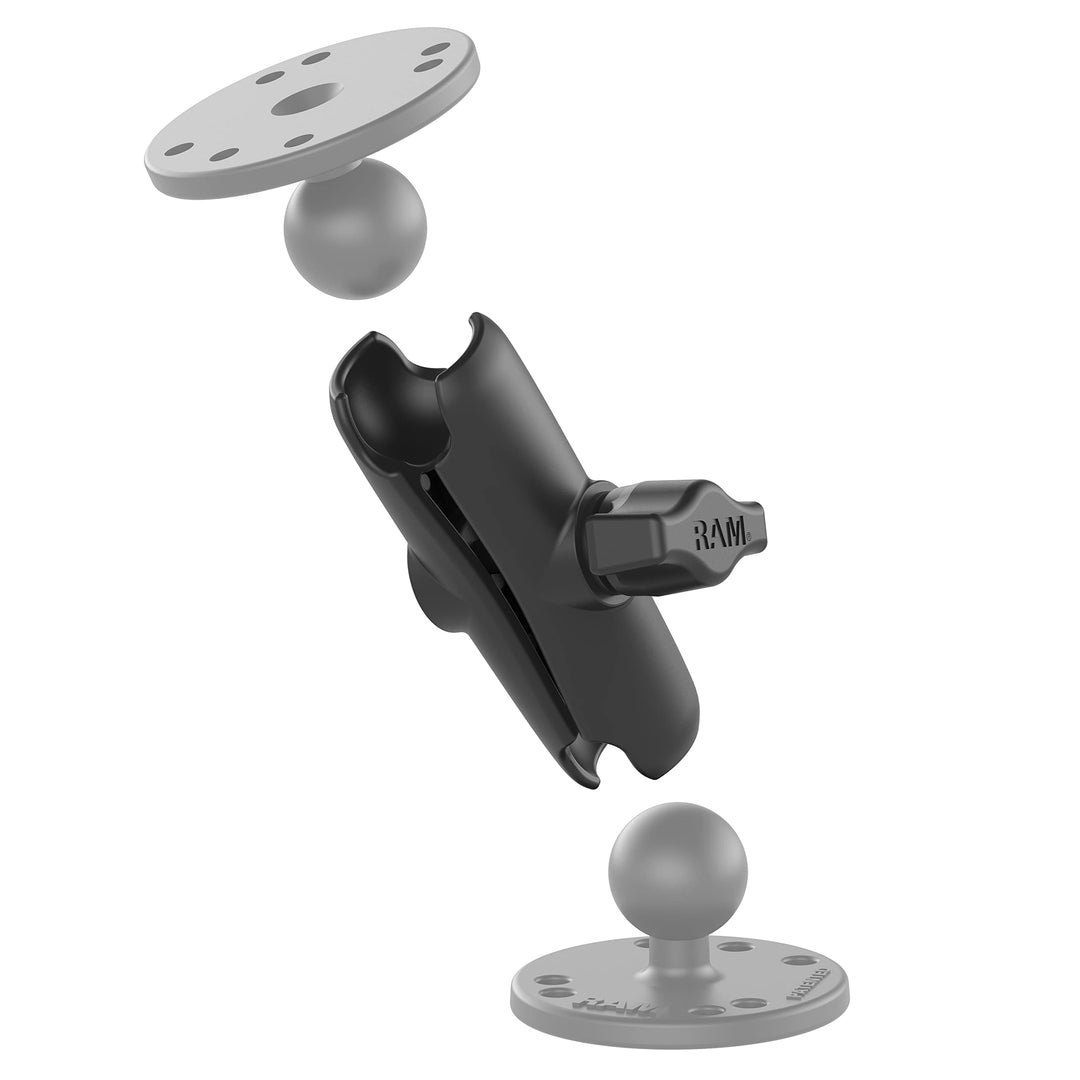RAM Mounts RAM-B-201U Double Socket Arm (Medium) Compatible with RAM B Size 1 Ball Components