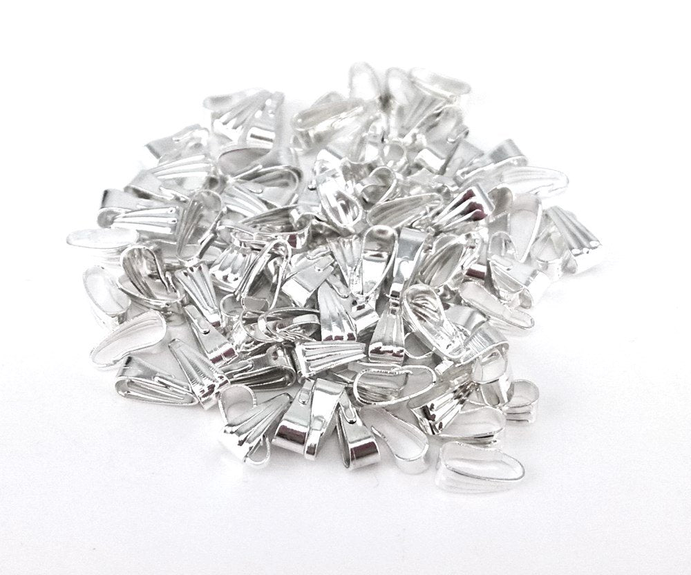 400pcs Mixed Color Snap Bail Hook Chain Connector Pendant Charms Clasps