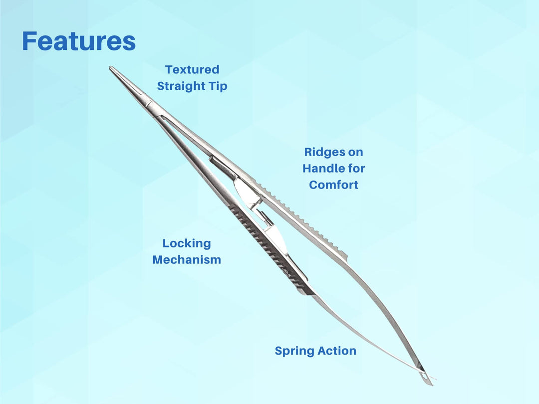 Castroviejo 5.5 inches Micro Needle/Suture Holder Driver with Lock Stainless Steel Needle Driver for Suturing