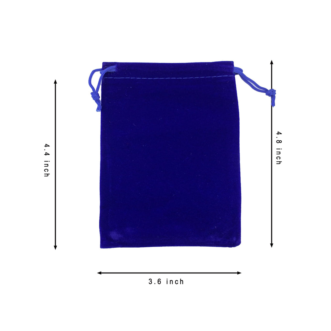 Pack of 25 4.8 X 3.6 Royal Blue Velvet Gift Bags Drawstring Jewelry Pouches Candy Bags Wedding Favors (4.8 X 3.6, Royal Blue)