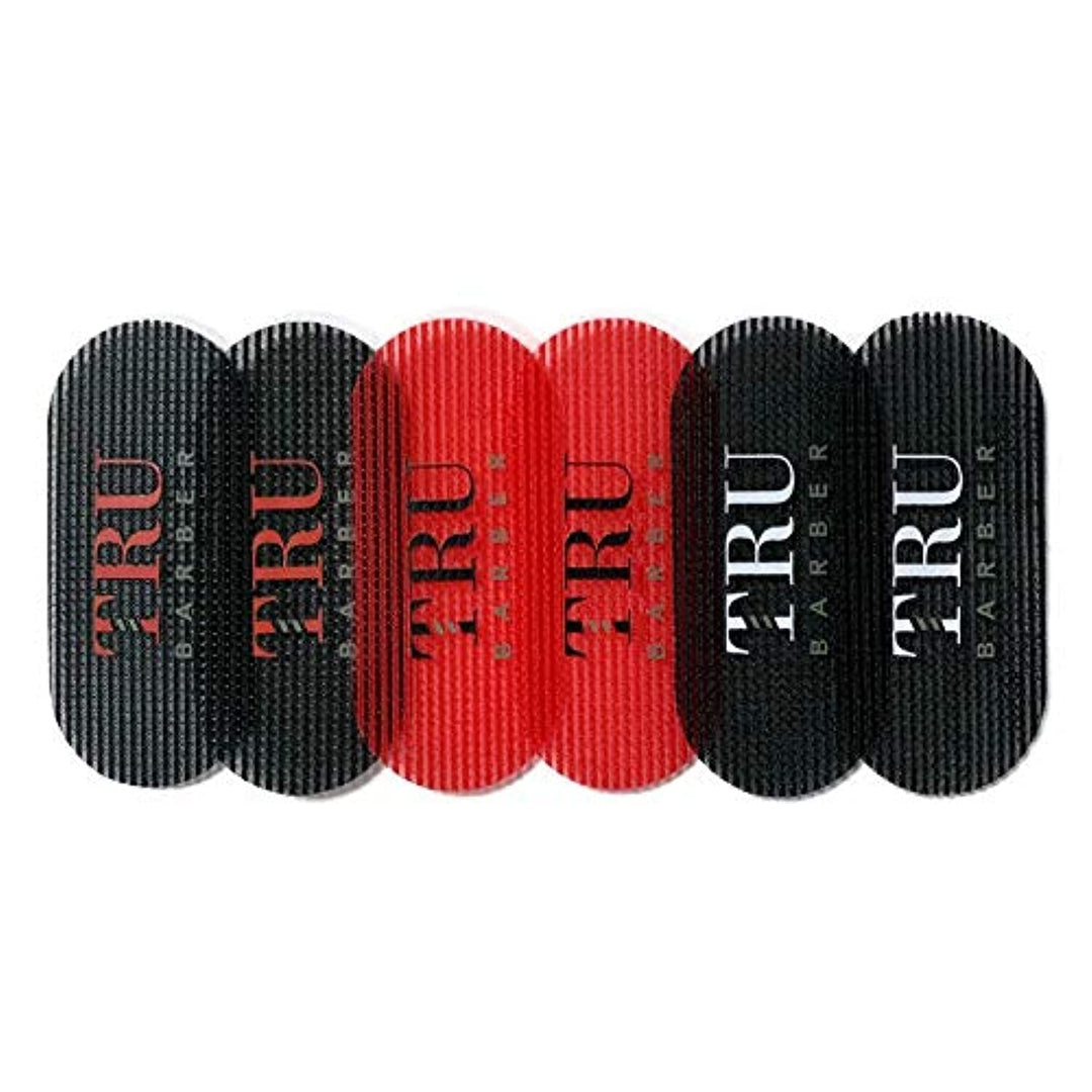 HAIR GRIPPERS ® 3 COLORS BUNDLE PACK 6 PCS for Men and Women - Salon and Barber, Hair Clips for Styling, Hair holder Grips (Black/Red/Black)