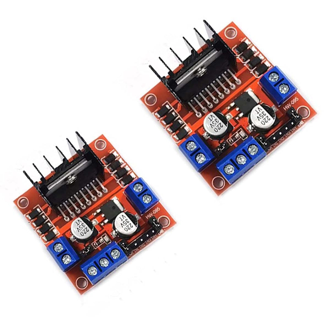 Kiro&Seeu 2PCS L298N Motor Drive Controller Board Module Dual H Bridge DC Stepper Motor Compatible with Ar-duino Electric Projects Smart Car UNO MEGA R3 Mega2560